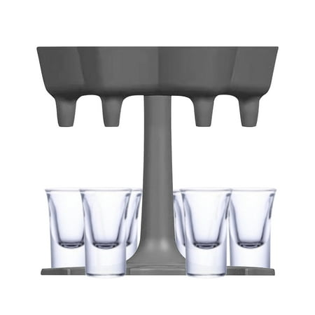 

YUEHAO Home Textiles 6 Shot Glass Dispenser And Holder -Dispenser For Filling Liquids Shots Dispense Pillow Case Grey