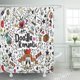 thumbnail image 1 of ABPHQTO Big of Romantic Insignias Flores Hojas Flechas Amor Mano alzada Cortina de ducha 160x180 cm, 1 of 1