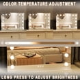 thumbnail image 4 of BEAUTYPEAK 23"x18" Rectangular Hollywood Vanity Mirror with Magnifier and 15 Adjustable Light Bulbs, White, 4 of 6