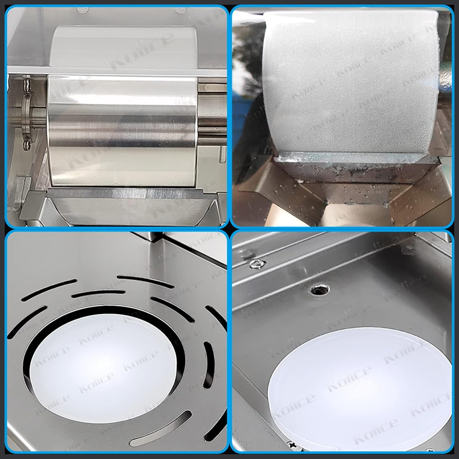 Kolice Commercial Automatic Snowflake Ice Machine,Ice Crusher Shaver -185kgs/Day,Water Cooling