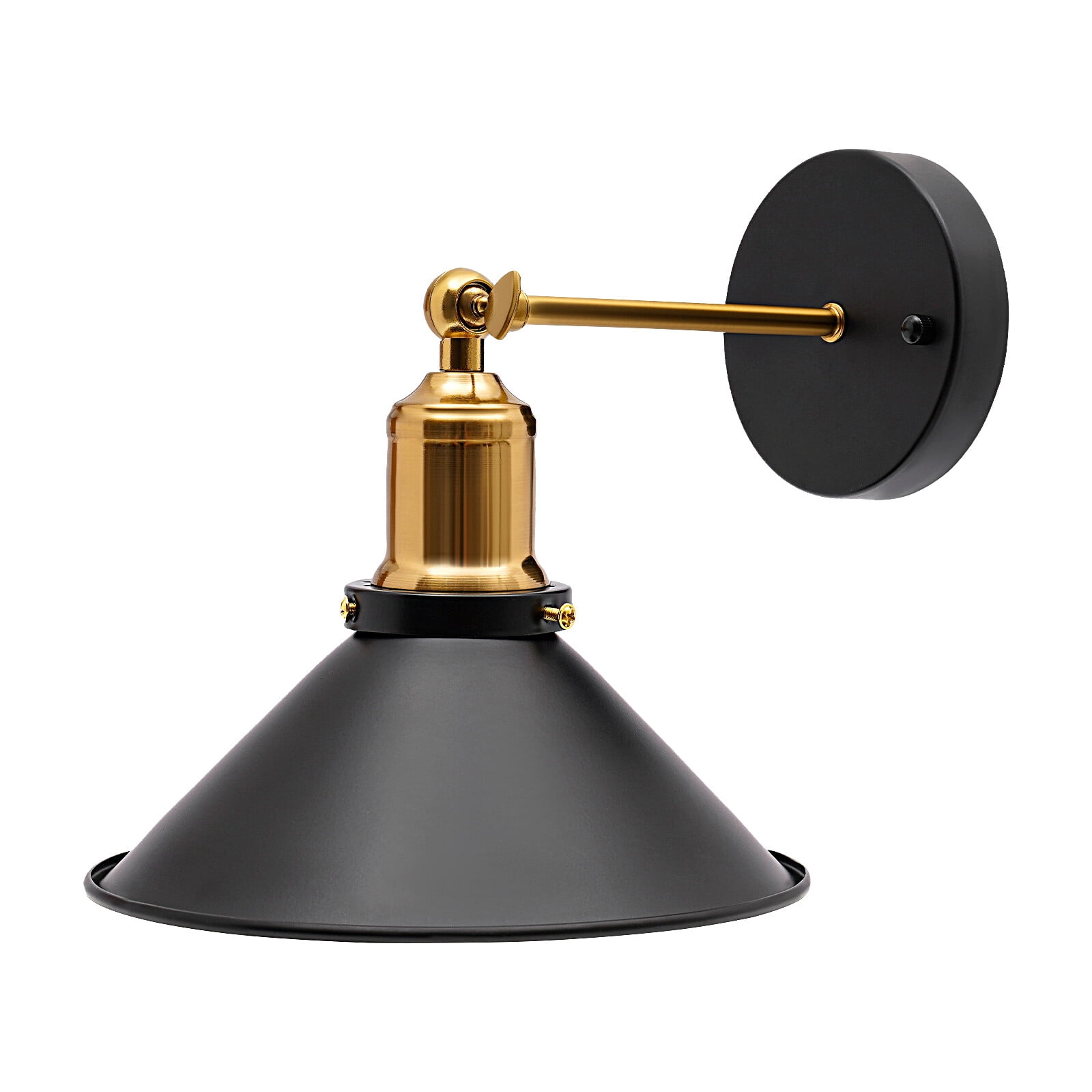 Vintage Industrial Cone Wall Sconce - Plug-In Fixture for Stylish Lighting
