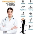 thumbnail image 2 of 3 Pairs Compression Socks for Women & Men, Socks for Running, Cycling, Athletic, Gray (S/M), 2 of 6
