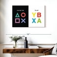 thumbnail image 3 of Elephant Stock Gamer Love Note Wall Art - Horizontal Canvas Wall Art - Living Room Wall Decor - Pop Culture Canvas - White And Black Decor - 36" x 24", 3 of 8