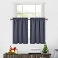 thumbnail image 2 of Blackout Tier Curtain, Kitchen Thermal Insulated Rod Pocket Small Curtain, 2 of 8
