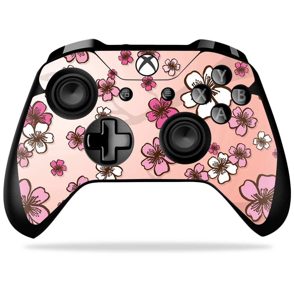 Skin Decal Wrap for Microsoft Xbox One X Controller Cherry Blossom