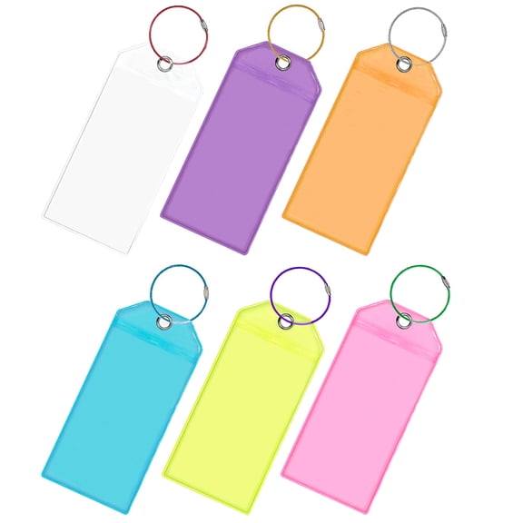 WASHWEPE 6-Pack and Reusable Suitcase Bag Tags for , Luggage Identifier Labels