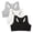 Black/Grey/White, variant on Girls' Cotton Racerback Training Bras Wireless Bra for Kids 3 Pack(L,Gray/Pink/White)