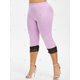thumbnail image 4 of Más el tamaño de los encajes de ganchillo recortada Leggings Rosegal Leggings de talla grande, 4 of 5