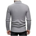 thumbnail image 3 of DPTALR George Men's Slim Fit Turtleneck Sweater - Soft Knitted, Basic Pullover #Gray Big and Tall XL, 3 of 4