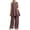 Coffee, variant on Antinious Women Solid Crewneck Sleeveless Elastic Waist Wide Leg Sleep Full Length Pants Soft Pajama Set