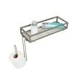 HoneyCanDo Toilet paper holder with storage tray neutral