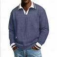 thumbnail image 1 of Ceisia Men's Casual Striped Half Button Round Neck Pullover with Pocket Daily Fashion Top Gift, 1 of 7