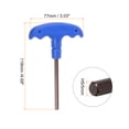 thumbnail image 2 of Uxcell 5Pcs H5 T-Handle Hex Wrench 5mm S2 Steel T-Key Inner Hexagon Spanner Repair Tool, 2 of 5