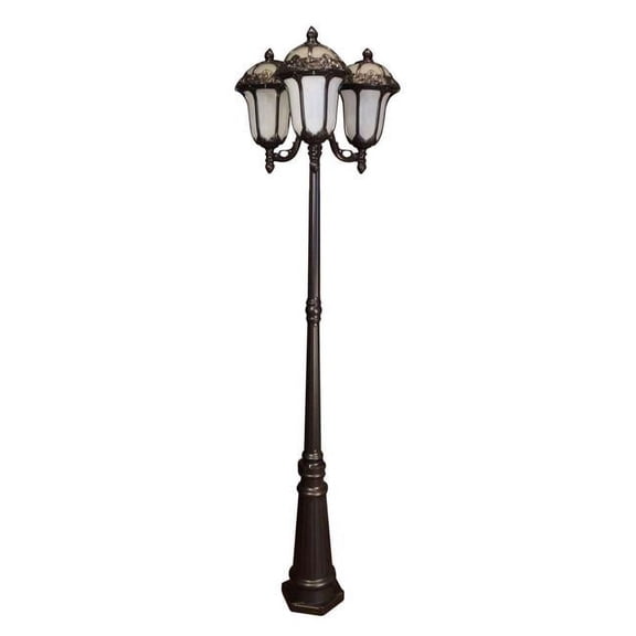 Special Lite Products F-2710-TRI-506-ORB-AB Rose Garden Medium Tri-Light with Alabaster Glass, Oil Rubbed Bronze