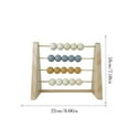 thumbnail image 3 of Langgg Wood Abacus Toy Beads Counting Playthings Simple Design Early Education Math Learning Toys Educational Prop Home Decoration Gray yellow, 3 of 8