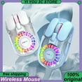 thumbnail image 2 of Wireless Mouse Dual Mode RGB Transparent Esports Bluetooth Mouse Portable PC Esports Laptop Gaming Mice PC Accessories, 2 of 9