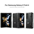 thumbnail image 4 of TECH CIRC Case for Samsung Galaxy Z Fold 4 Compatible with MagSafe, Heavy Duty Rugged PC Shockproof Hinge Protection Cover with Hidden Bracket Screen Protector S Pen Holder Galaxy Z Fold 4 Case,Black, 4 of 7