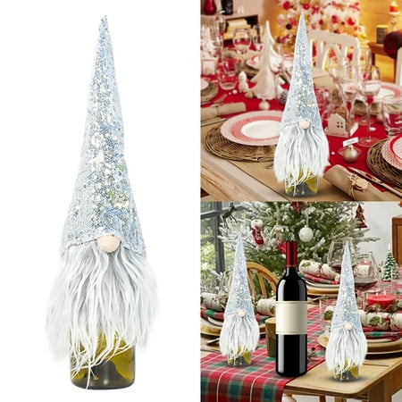 

Christmas Decorations Indoor Christmas Bottle Sets Christmas Ornaments Red Bags Hotel Restaurant Holiday Dress Up Party Supplies