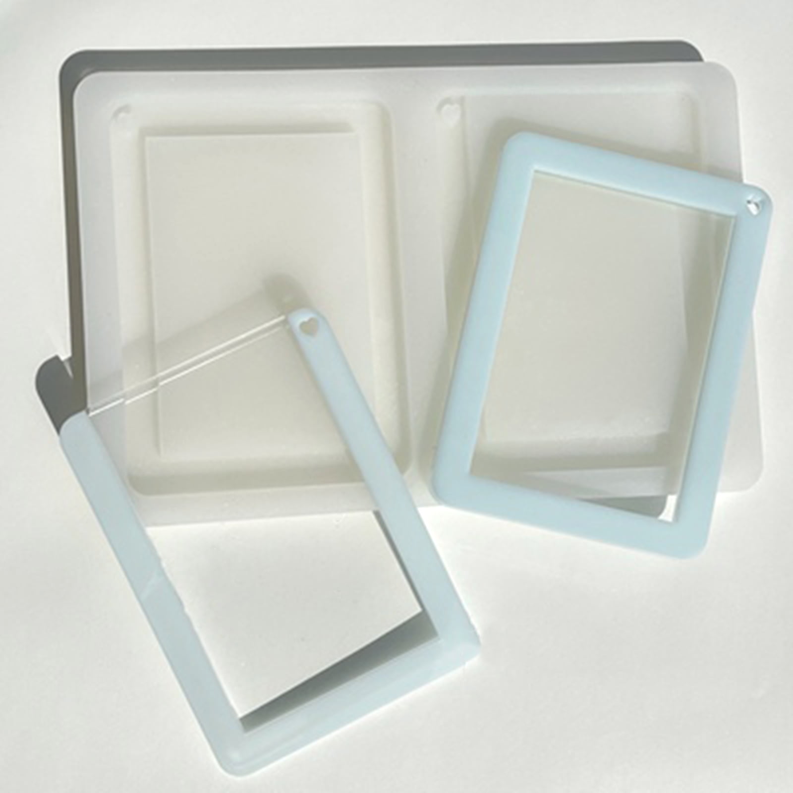 Geometry Photo Frame Epoxy Mold Silicone Pendant Mould for Resin Decorative Crafts Jewelry Making