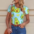 thumbnail image 4 of Goofa Cartoon Avocado Printed Women Rash Guard Short Sleeve,Tummy control Swimsuit Surfing Swimsuit Bathing Suit One Piece Swimsuit UPF 50-, 4 of 9