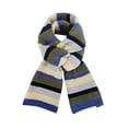thumbnail image 2 of Foulard Chaude Tricotée à Rayures Colorblock Mode Décontractée Automne et Hiver pour Femmes, 2 of 3