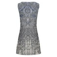 thumbnail image 4 of Edvintorg Dress for Women Women Fashion Printed Casual Round-Neck Sleeveless Long Dress, 4 of 5