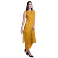 thumbnail image 3 of Moomaya Peter Pan Collar Sleeveless Kurta With Pants 2-Pcs Ethnic Suit Set For Women, 3 of 7