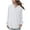 White, variant on Plus Size Women's Blouses Solid Color V Neck T-shirts for Ladies Lightweight Smooth Tops Casual Loose Comfy Long Sleeve Blouse Basic Layering Shirts Large Size XL-5XL