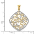 thumbnail image 4 of Pendentif Collier en Filigrane en Or Jaune 14k Fantaisie, 4 of 8