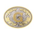 thumbnail image 1 of Western Belt Buckle Initial Letters ABCDEFG to Y-Cowboy Rodeo Gold Large Belt Buckle for Men and Women (G), 1 of 10