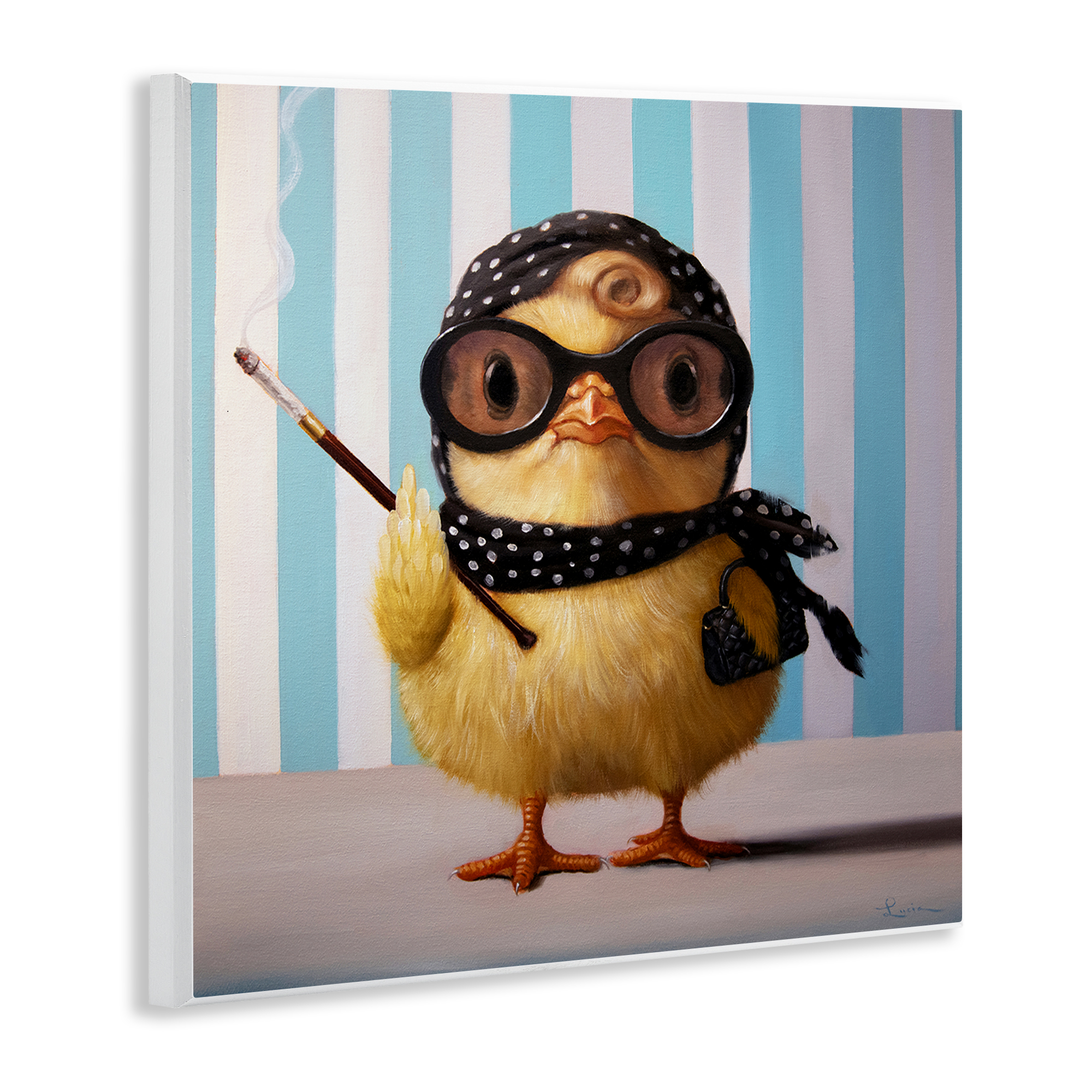 Stupell Industries Audrey Henburn Famous Chick Wall Plaque Art, design by Lucia Heffernan