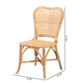 bali & pari Irene Modern Bohemian Natural Rattan Dining Chair