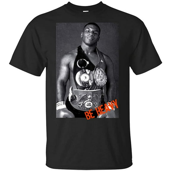 Ytruh Mike Tyson T Shirt Be Heavy (Young Tyson) T Shirt Black S