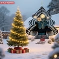 thumbnail image 3 of Stylish Metal Christmas Tree Wind Spinner - Concentric Circle Design for Yard & Garden Decor Perfect Holiday Decoration, 3 of 7