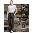thumbnail image 4 of PULI Men’s Stretch Golf Pants Slim Fit Waterproof Tapered Work Casual Hiking & Travel Pants, 4 of 5