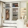 thumbnail image 3 of FUFU&GAGA Armoires Wardrobes Hanging Drawers Home Storage Cabinet Combo Dresser 93.9"x63", 3 of 5