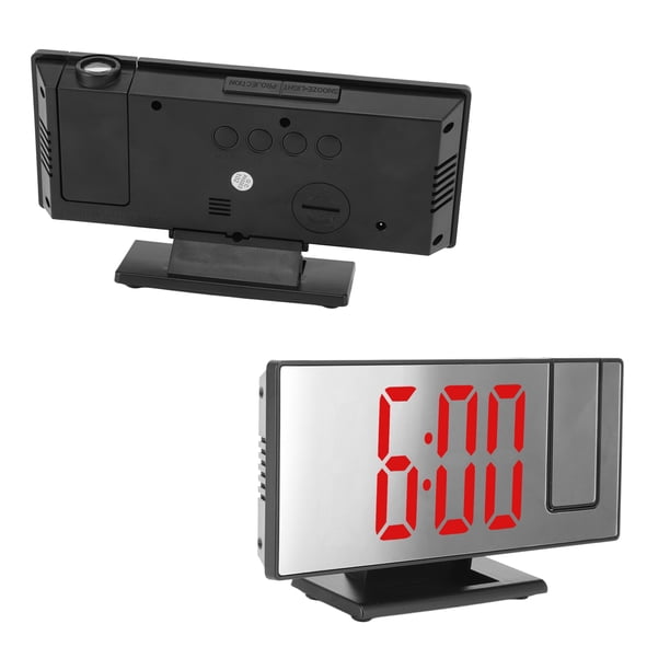 Reloj digital LED, reloj despertador digital de proyección, reloj despertador digital con espejo, reloj despertador digital, mejore su experiencia Jadeshay A