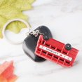 thumbnail image 4 of 4pcs Keychain Double Decker Bus Phone Booth Design Souvenir Keyring Travel Souvenirs, 4 of 5