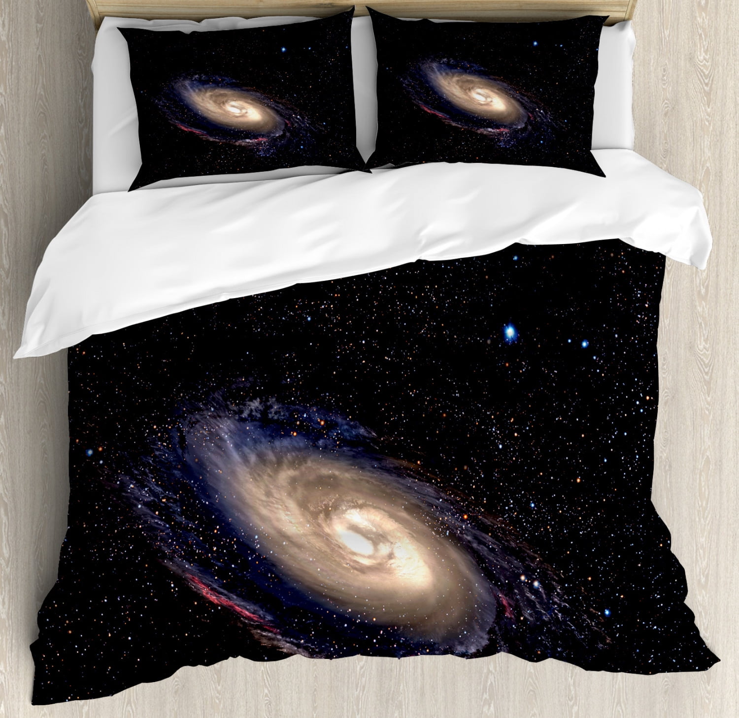 Galaxy Duvet Cover Set, Spiral Universe in a Field of Stars Astronomy