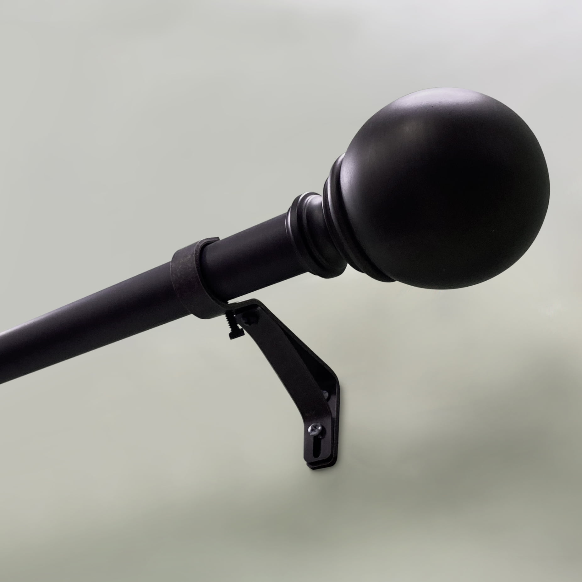 Better Homes & Gardens 1” Oil Rubbed Bronze Metal Ball Single Curtain Rod 120-180”