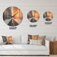 thumbnail image 4 of Designart 'Bright Sun Break in Winter Snow Forest ' Farmhouse Wood Wall Clock, 4 of 5