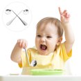 thumbnail image 3 of Shisuyan 2Pcs Elder Spoon Stainless Steel Safe Grip Feeding Tableware Travel Use, 3 of 9
