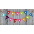 thumbnail image 4 of Inkdotpot Ready To HangHappy BirthdayBunting Pre Strung Birthday Decoration Rustic Kraft Pennant Bunting Banner Flags, 4 of 8