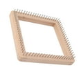 thumbnail image 2 of Mini Square Knitting Tool with Hooks Wooden Crochet Board for Weaving Mat Hairband Blanket Sock 19.5x19.5cm, 2 of 8