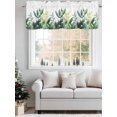 thumbnail image 5 of Green Leaves Curtain Valances for Windows, Summer Botanical Tropical Plants Leaf Kitchen Valance Window Treatment, Light Filtering Block Curtains for Bathroom/Bedroom/Living Room 60'' x 18'', 5 of 9