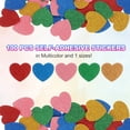 thumbnail image 3 of Uxcell 100Pcs Glitter Foam Stickers 1.8" Self-Adhesive Star-Shape Stickers Multicolor, 3 of 7