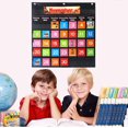 thumbnail image 4 of Gráfico de bolsillo con calendario mensual negro con 88 tarjetas, gráfico de bolsillo educativo negro para que los niños aprendan en casa o en la escuela, 4 of 5