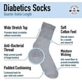 thumbnail image 3 of SOCKS'NBULK King Size Cotton Diabetic Crew & Ankle Socks, Big & Tall Mens Diabetes Sock, Bulk Value Pack, 3 of 3