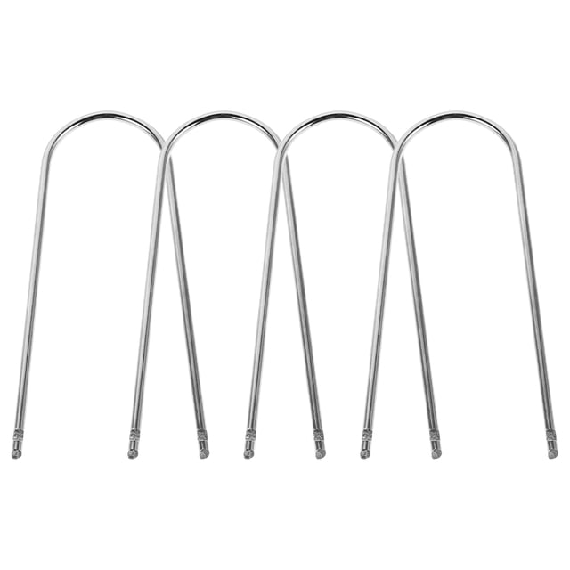 Tineasur Car Audio Removal Tool Kit 2Pairs Silver U Shaped Metal for Automotive Repairs 4.3x2.4x0.1in