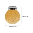 thumbnail image 2 of YSNOOWE Ceiling Light Design 1Pcs Yellow Rattan Ceiling Lamp Simple and Elegant Houseowners, 2 of 7